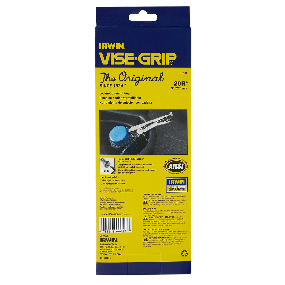 IRWIN VISE-GRIP in use on a rough-shaped object for secure hold.