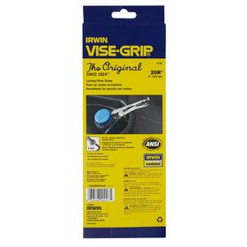IRWIN VISE-GRIP in use on a rough-shaped object for secure hold.