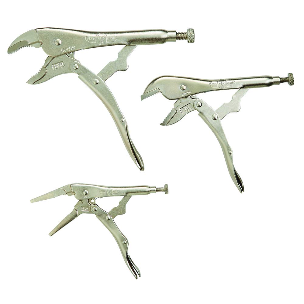 IRWIN VISE-GRIP 3-piece set in action for tightening and clamping tasks