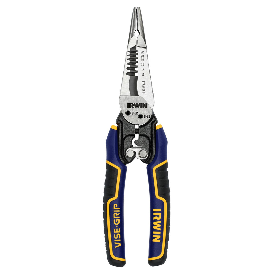 IRWIN VISE-GRIP 7-in-1 wire stripper full view showing versatility for on-site tasks
