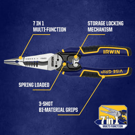 IRWIN VISE-GRIP rounded-nose close-up for precise twisting and loop forming