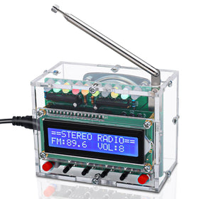 IS FM Radio Kit front view, compact design ideal for hands-on soldering practice.