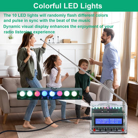 IS FM Radio Kit LCD1602 display view, clear frequency and volume information.