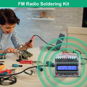 IS FM Radio Kit soldering tools view, ideal for hands-on learning.