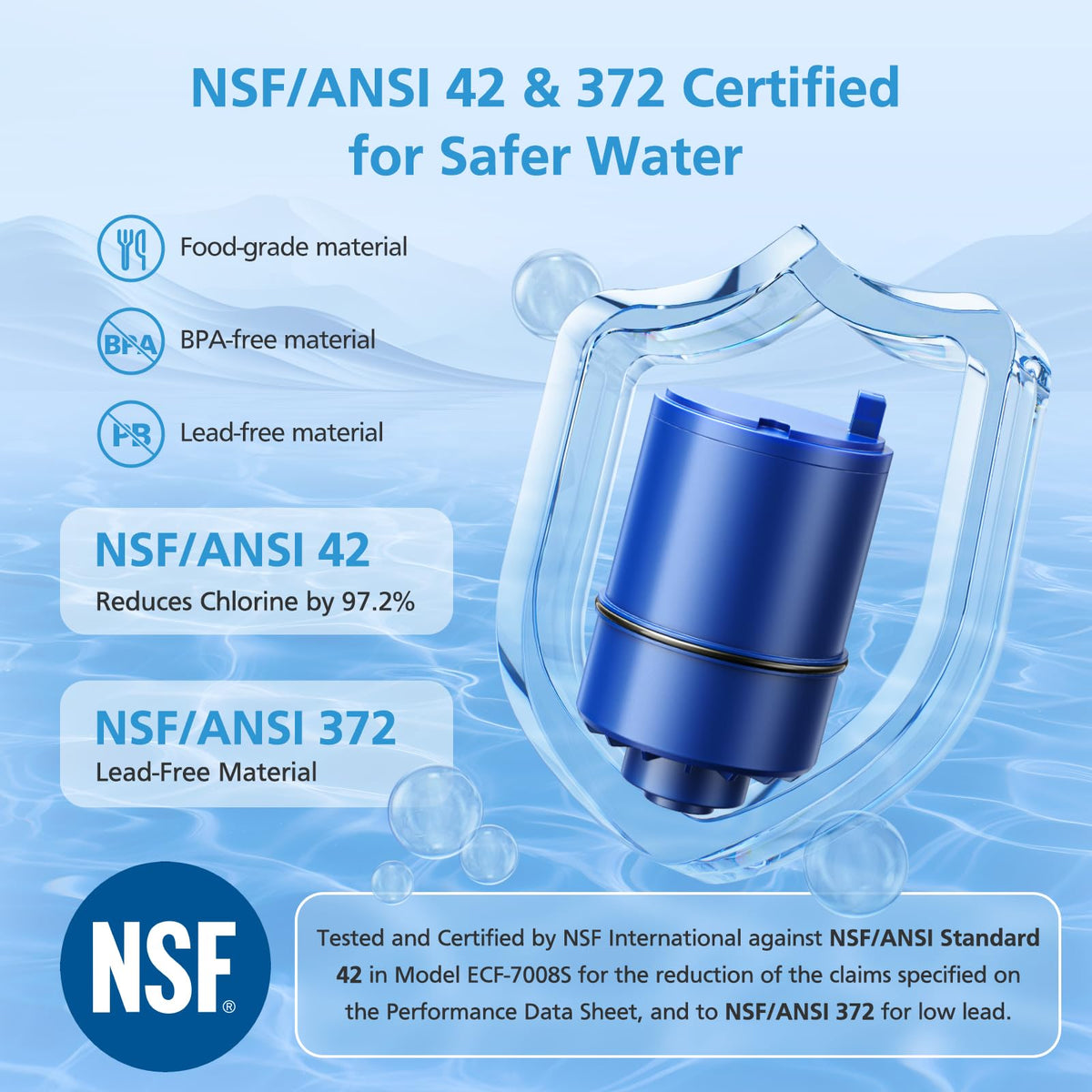 iSingo RF9999 six-pack packaging showcasing purified water cartridges.