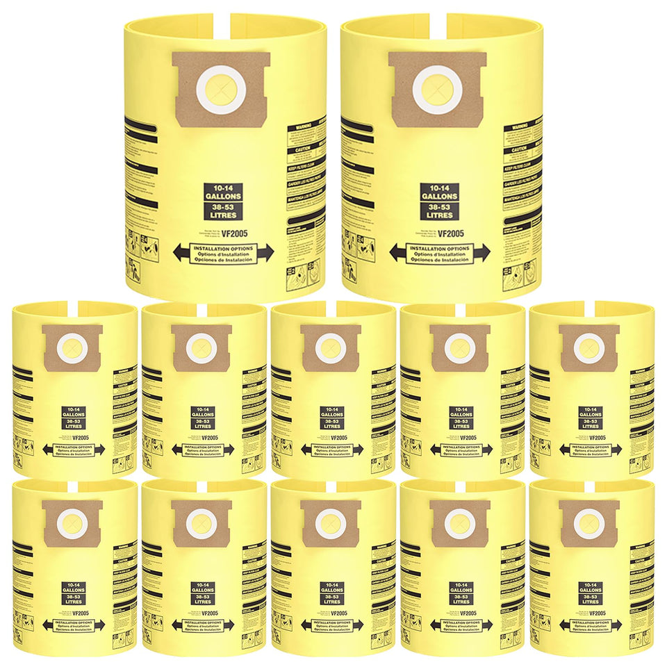 Isinlive 10-14 gallon shop vac bags for versatile dust collection and disposal