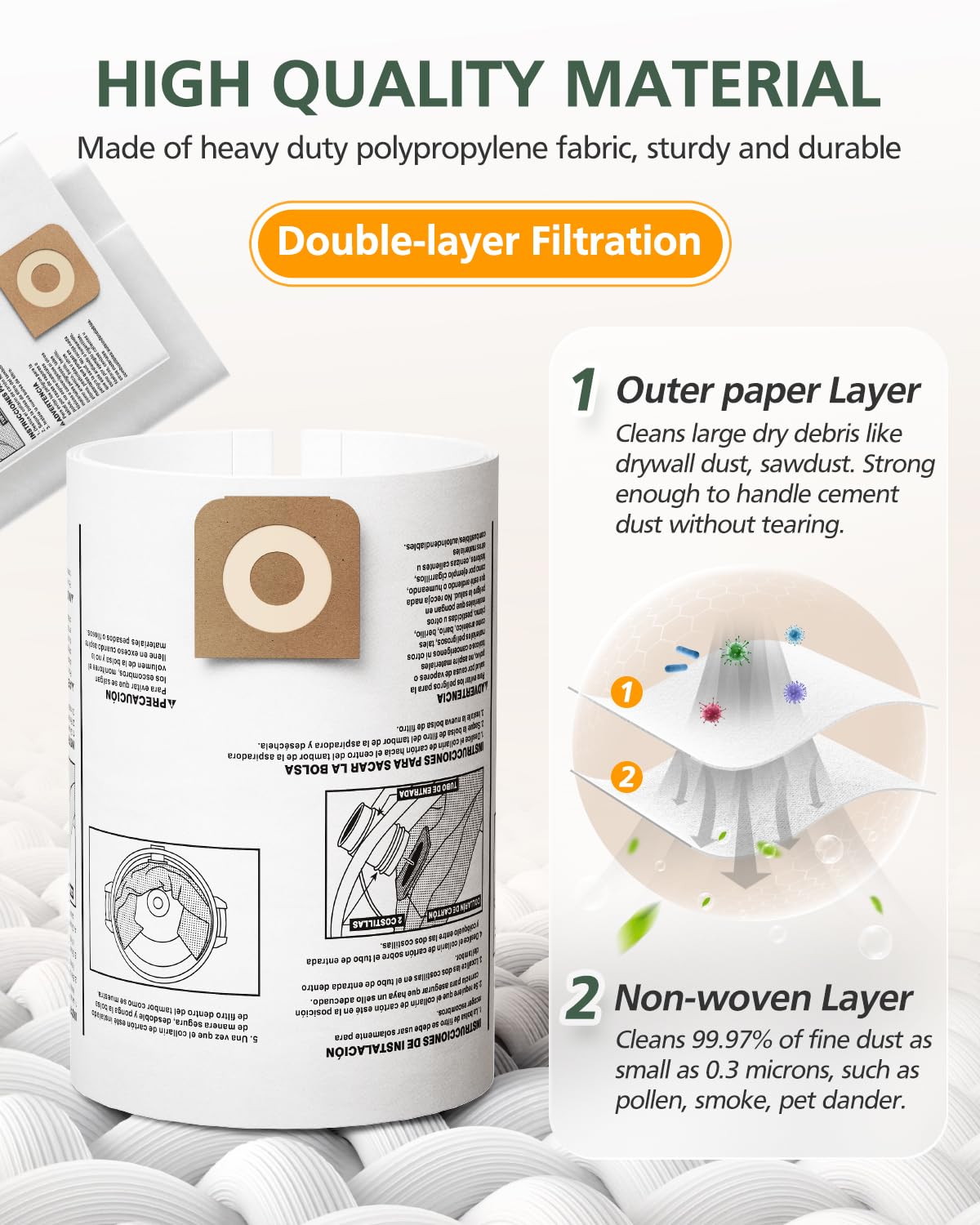 isinlive CMXZVBE38749 inner non-woven layer traps fine dust and pollen.