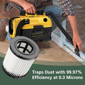 isinlive compatible DeWalt DCV580H/DCV581H filter, snug fit for cordless and corded vacuums.