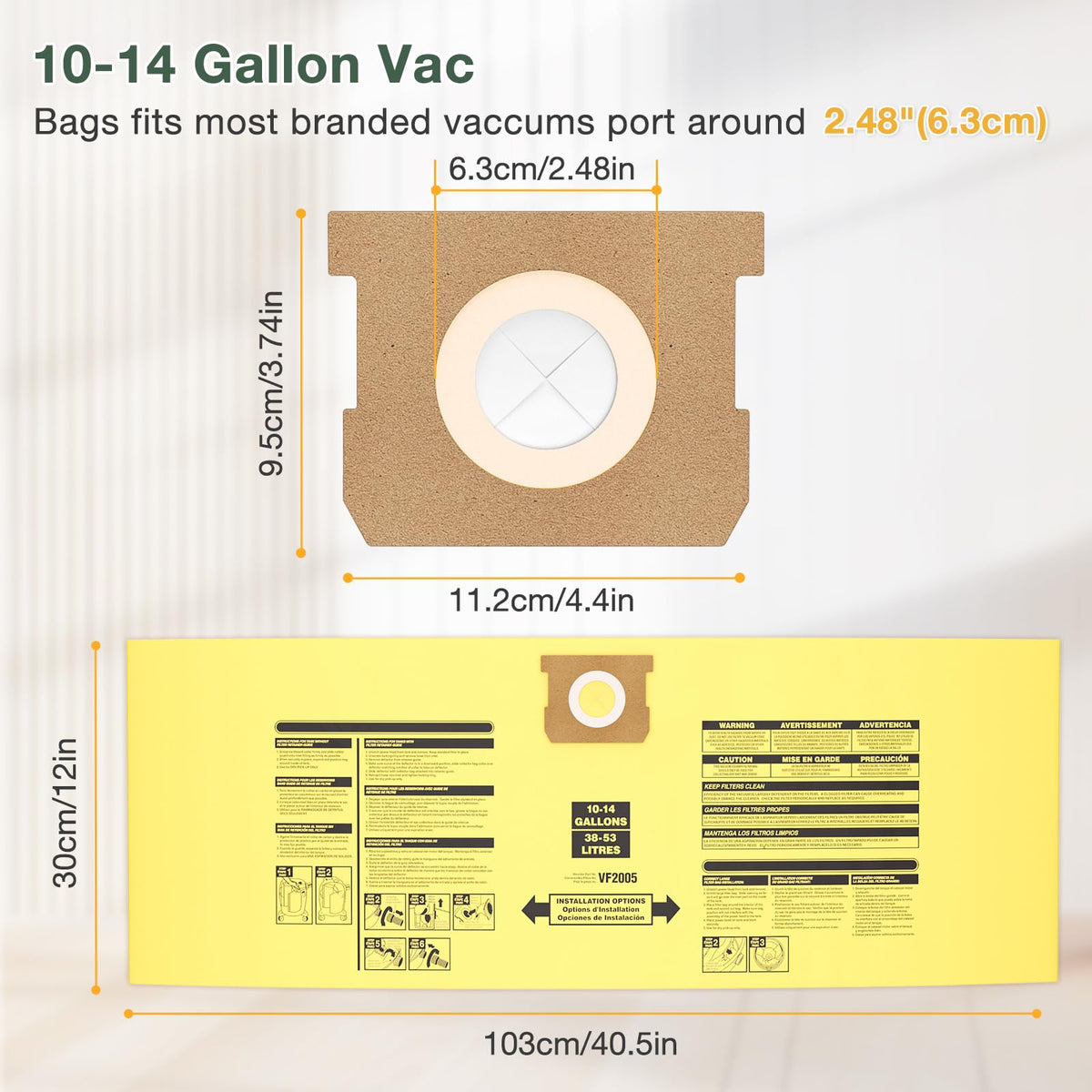 Isinlive durable vacuum bags prevent spills and capture particles up to 0.03 microns