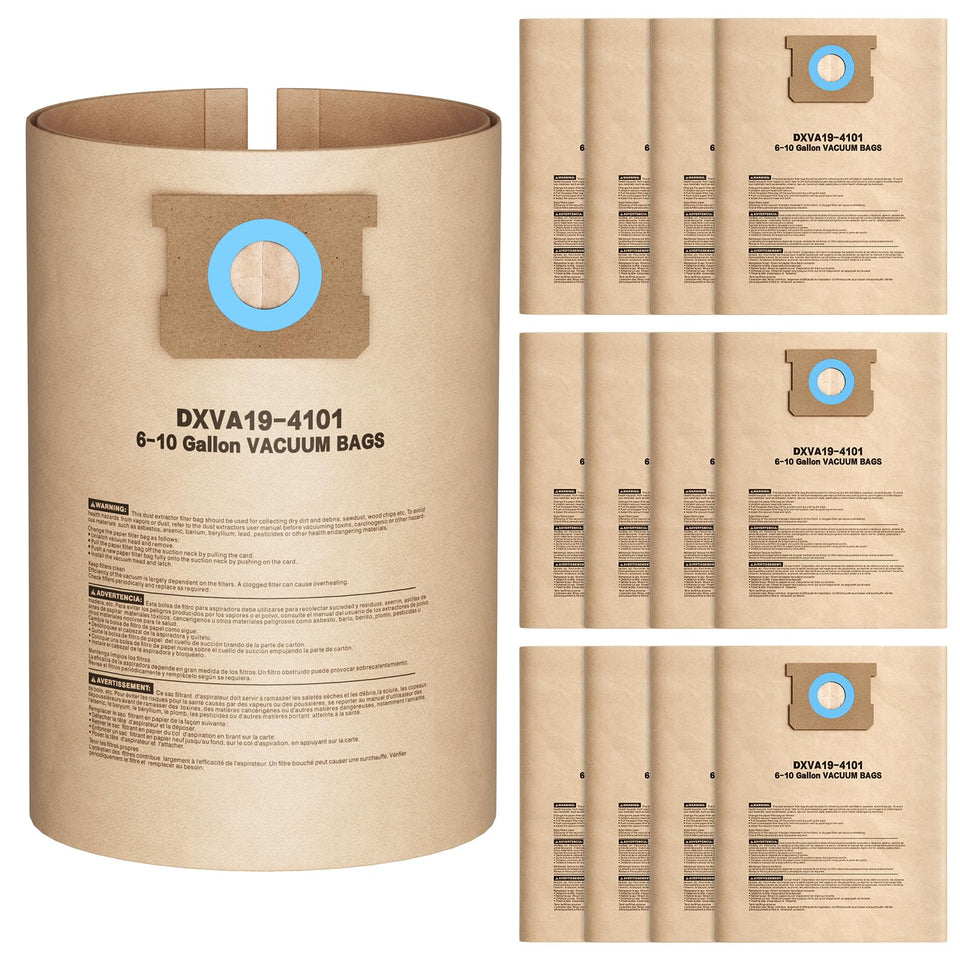 isinlive DXVA19-4101 vacuum bags for DEWALT vacuums providing durable containment for mess-free cleanup