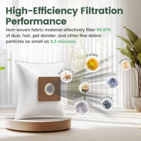 isinlive NEN170 large-capacity bags arranged for easy disposal and fewer replacements.