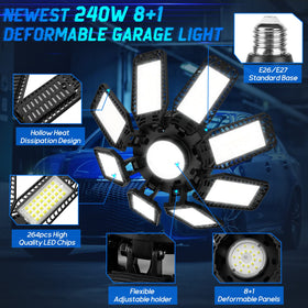 ISKYDRAW 6500K daylight color rendering for true-to-life visibility in garages.