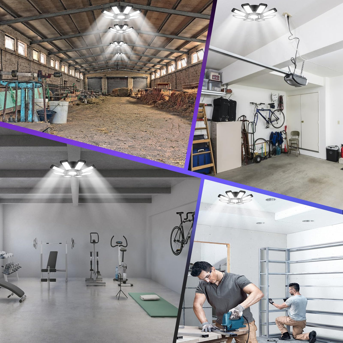 ISKYDRAW energy-efficient lighting helps reduce energy use in workshops.