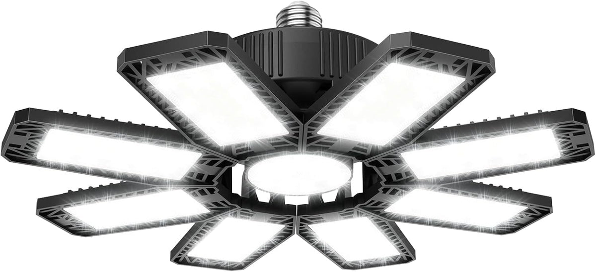 ISKYDRAW LED garage light 24000lm, bright daylight for clear workspace
