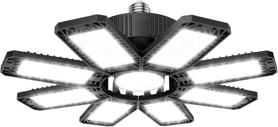 ISKYDRAW LED garage light 24000lm, bright daylight for clear workspace