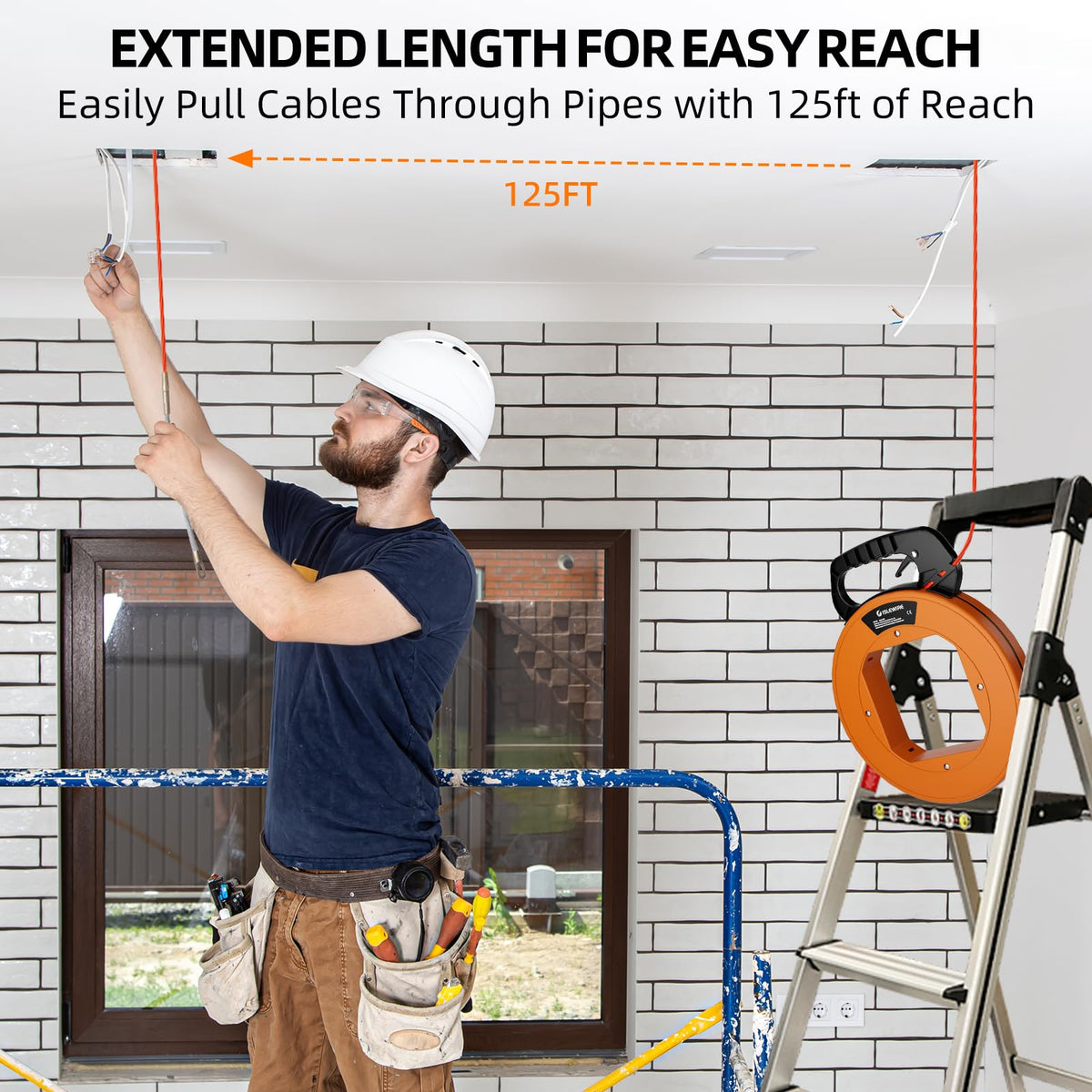 islewire ergonomic handle offers comfortable control during wire pulls.