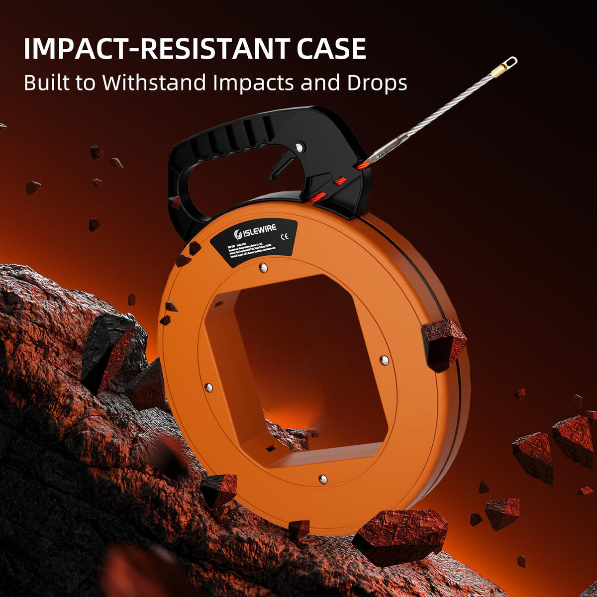 islewire non-conductive 3-16in tape enables safe energized-line pulls.