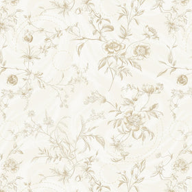 Ismoon floral pattern wallpaper in beige texture for walls or cabinets