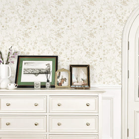 Ismoon vintage-inspired wallpaper for cabinets and shelves adds warmth