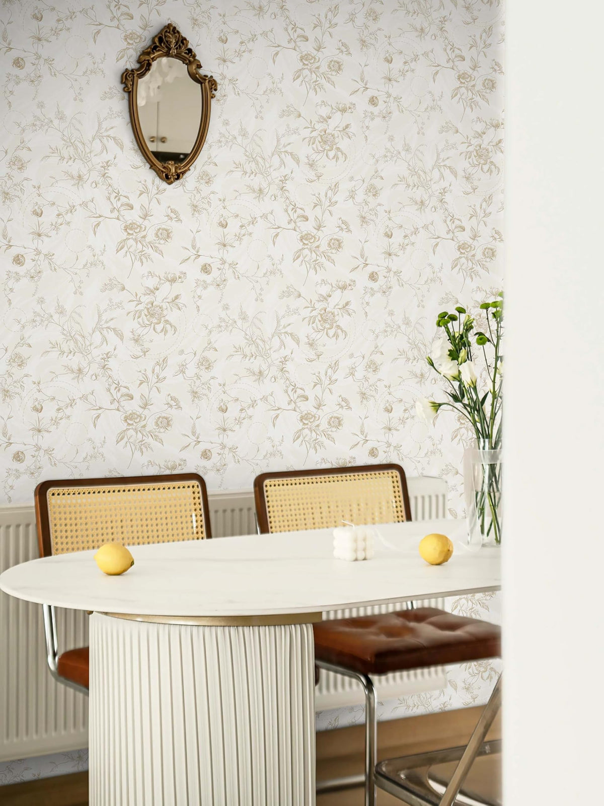 Ismoon table or drawer cover features floral detail for a quick refresh