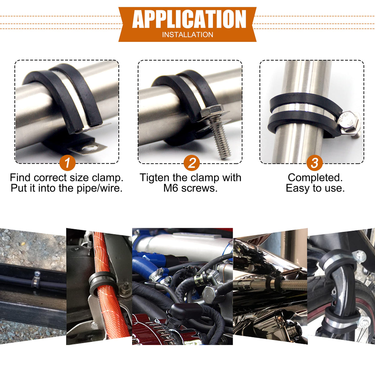 ISPINNER clamps used in automotive or boat wiring for tidy routing