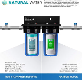 Ispring F2WGB21BM iron and manganese filter reduces metal content for clearer water.