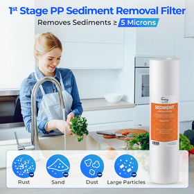 iSpring F3 carbon-block filter supports additional contaminant reduction for clearer water