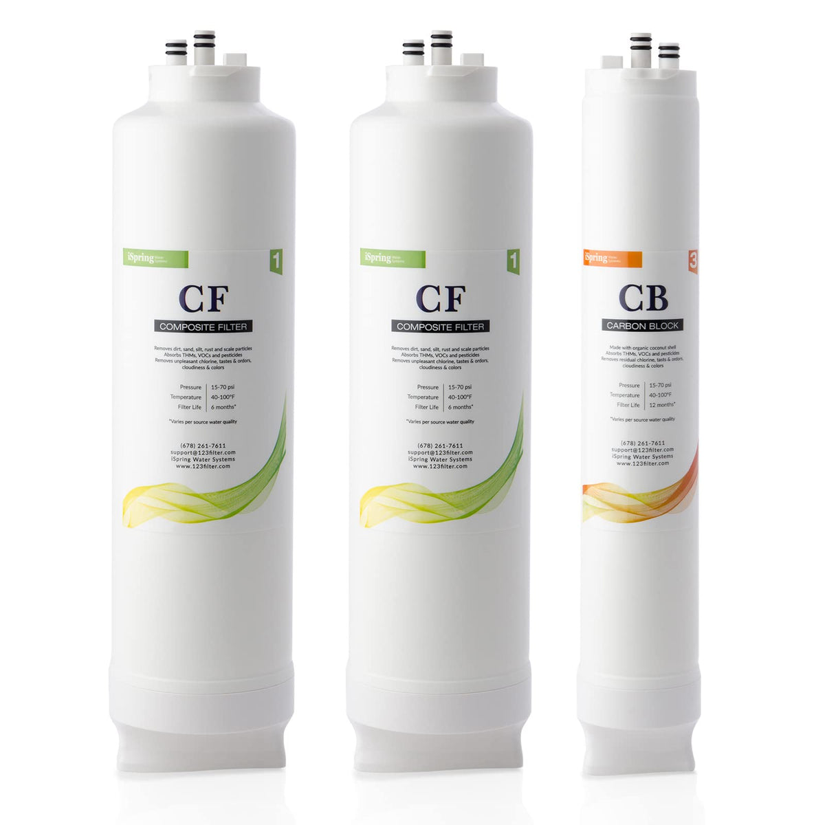 Ispring F3-RO500 filter pack for RO500 system improves taste and filtration.