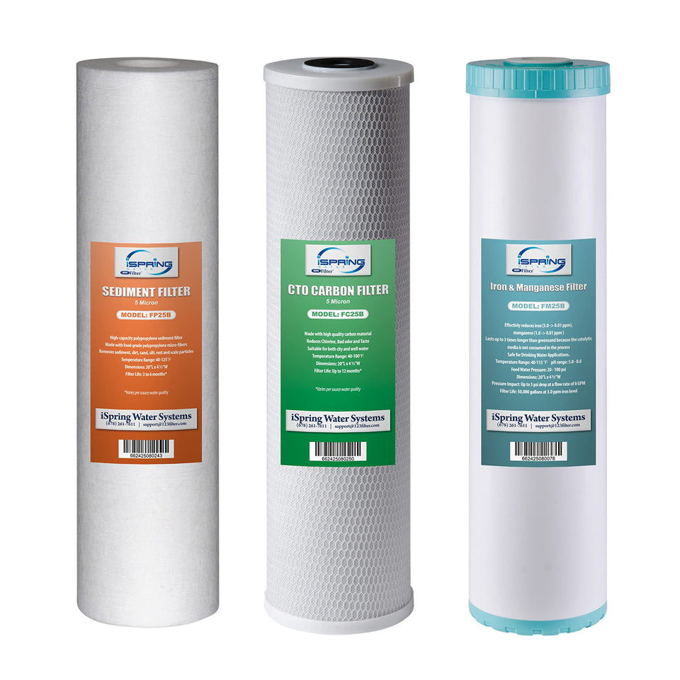 iSpring F3WGB32BM sediment filter improves home water clarity