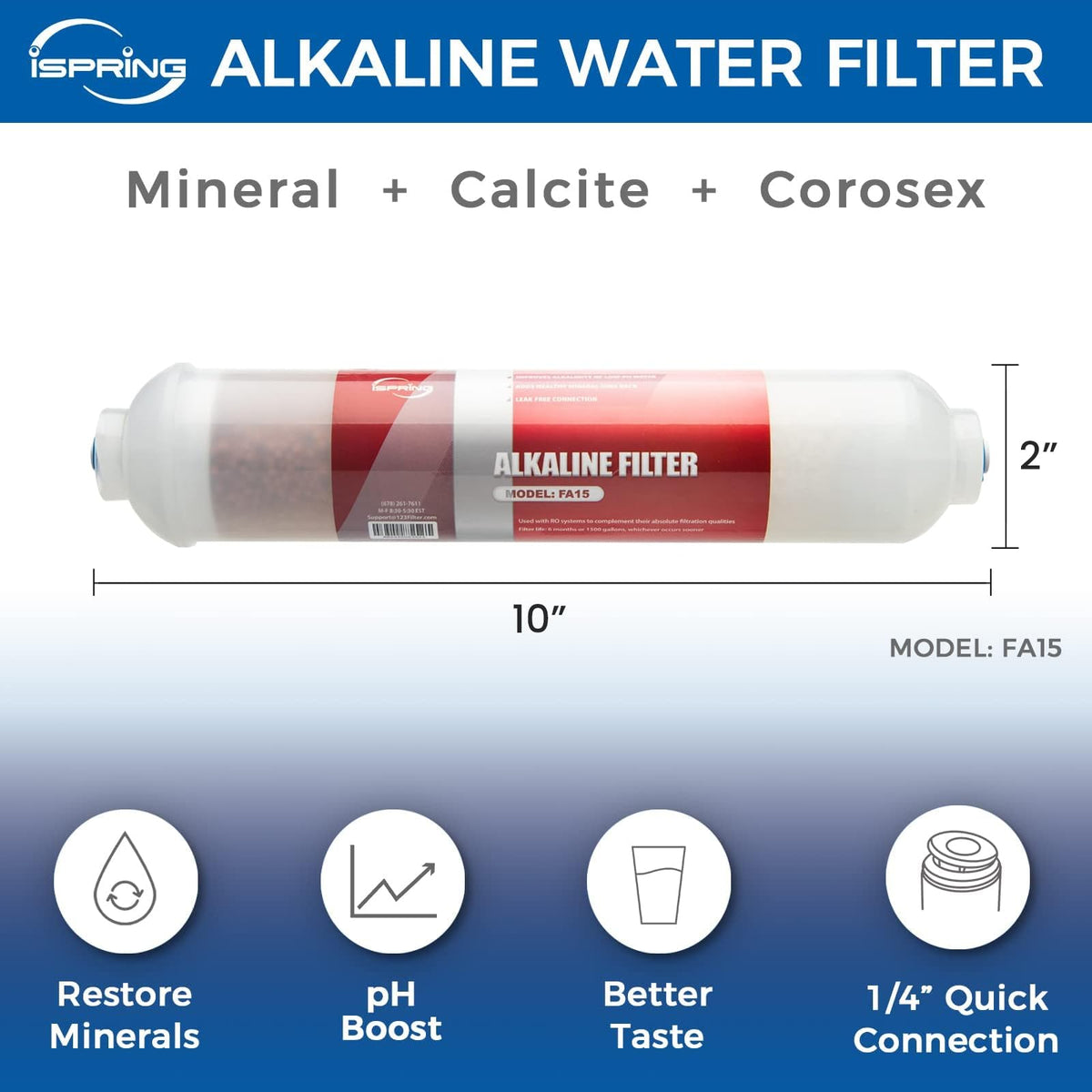 iSpring FA15 taste-test glass highlights improved water flavor