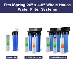iSpring FC25B flow performance showing minimal pressure drop up to 15 GPM