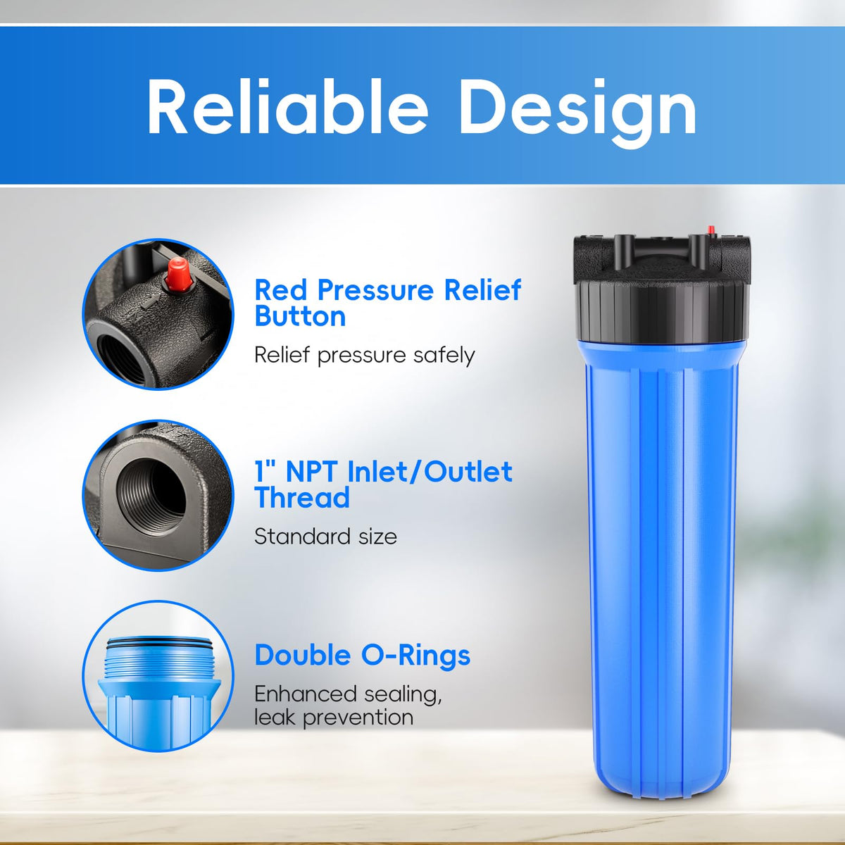 iSpring HB28B pre-filtration system installed in main lines reduces sediment entering pipes