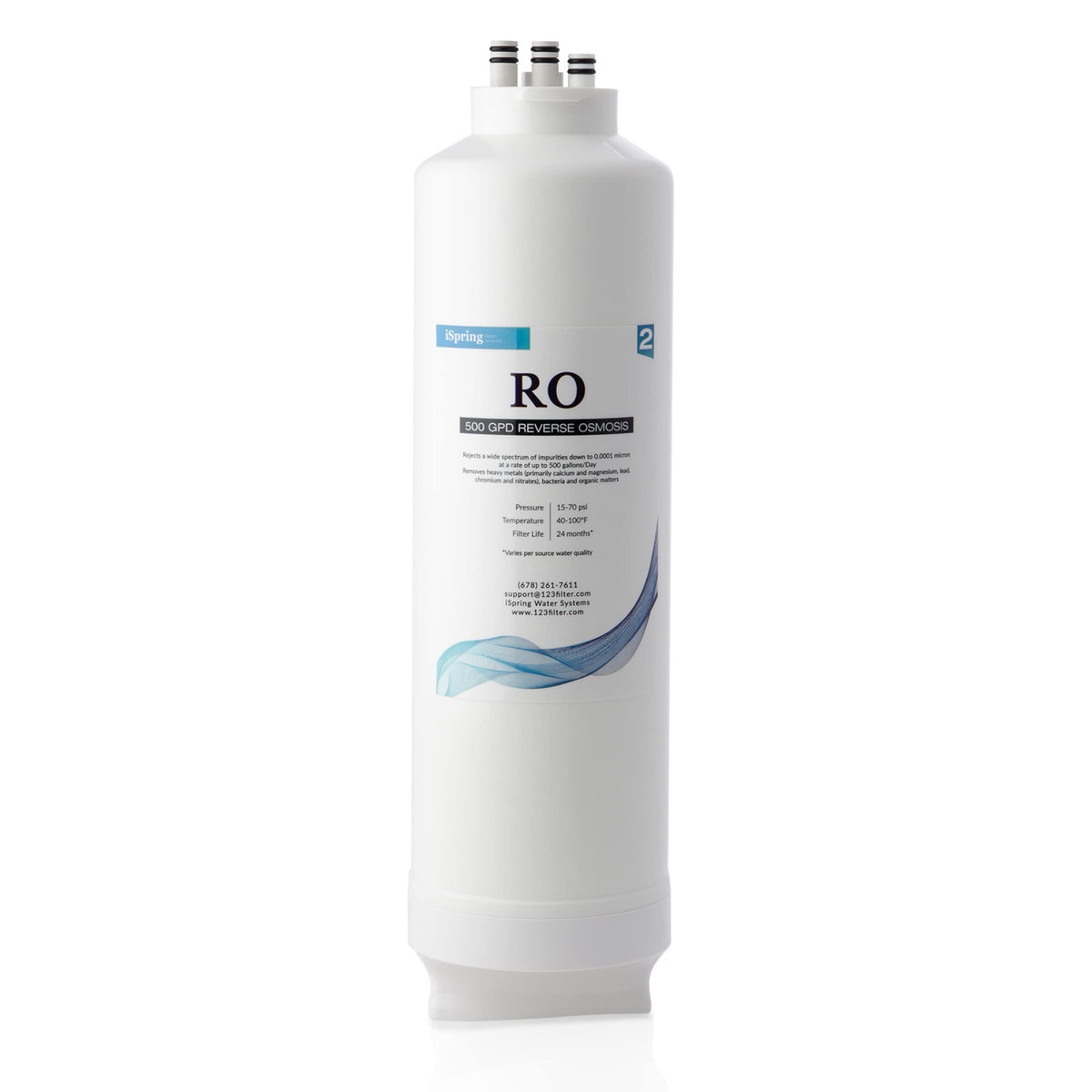Ispring MRO500 membrane installation guide showing tool-free replacement.