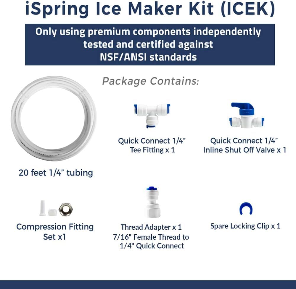 iSpring push-in quick-connect fitting enables tool-free DIY installation