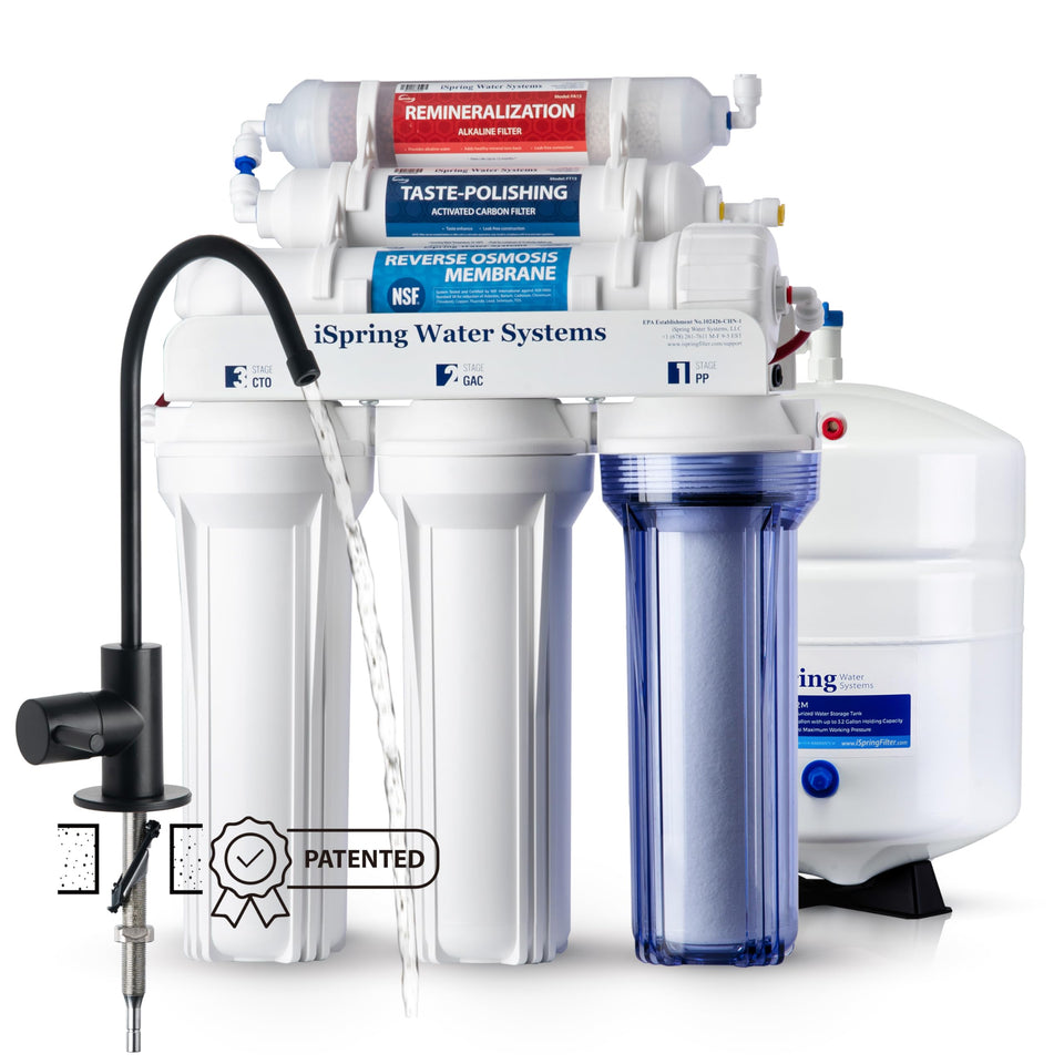 iSpring RCC7AK-BLK under-sink system delivering clean, great-tasting water at home
