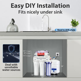 Ispring RCC7AK-UV alkaline mineral stage enhances water balance and taste.