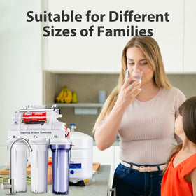 Ispring RCC7AK-UV compact water tank stores filtered water for ready use.