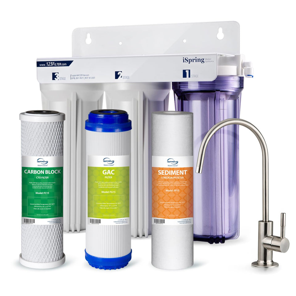 iSpring US31 under-sink water filter pour with fast 1 GPM flow