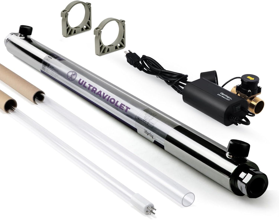 ispring UVF55FS reactor chamber with stainless steel body for durable, whole-house filtration