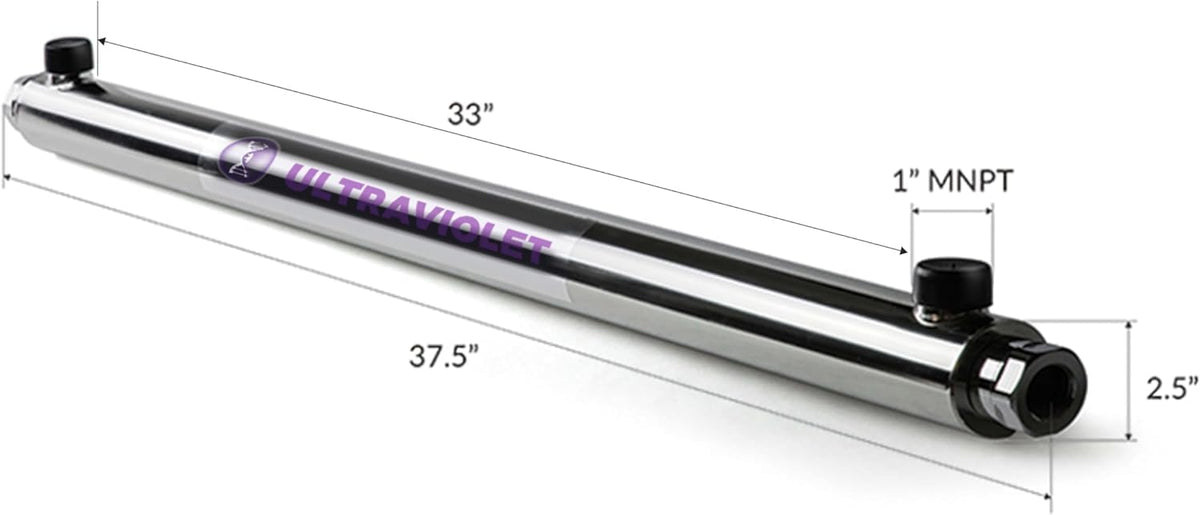 ispring UVF55FS UV lamp inside quartz sleeve for long-lasting disinfection