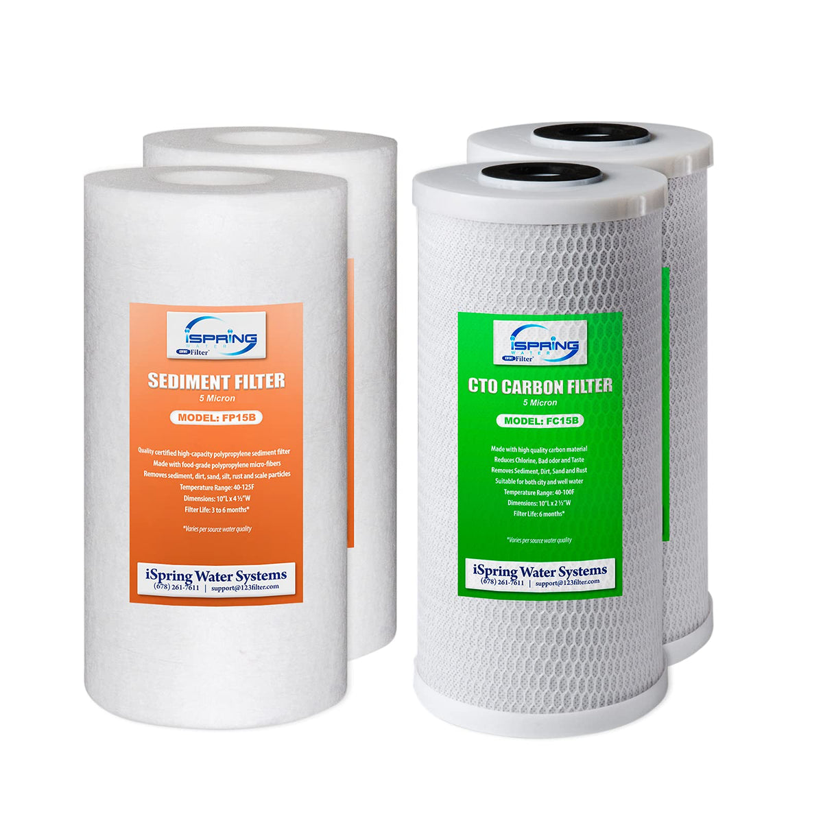 Ispring WGB21B filter pack showing FP15B sediment filter components