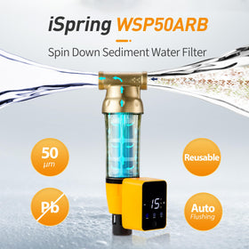 iSpring WSP50ARB brass top housing showing durable filtration design