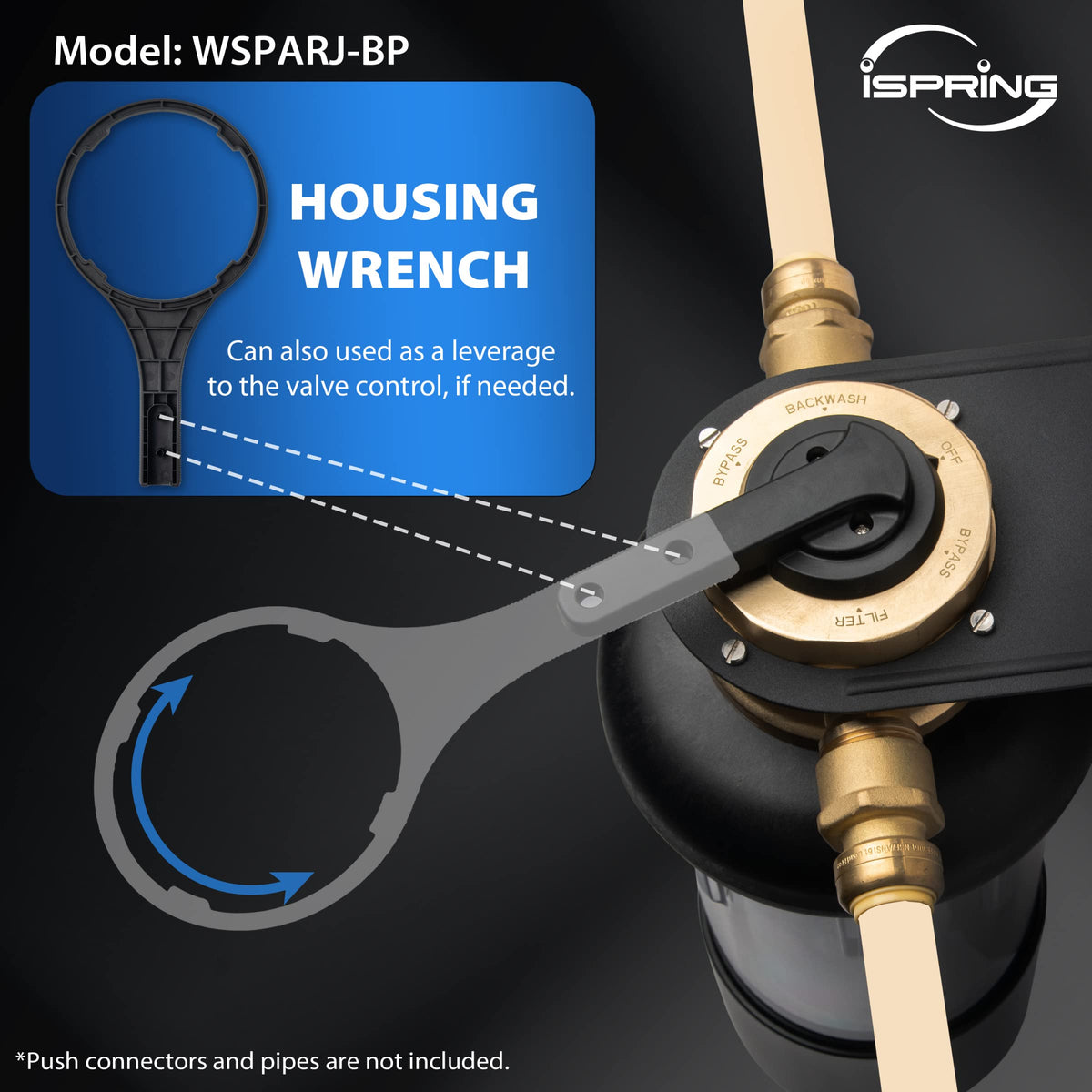 iSpring WSP50ARJ-BP 50-micron filter screens out large particulates effectively
