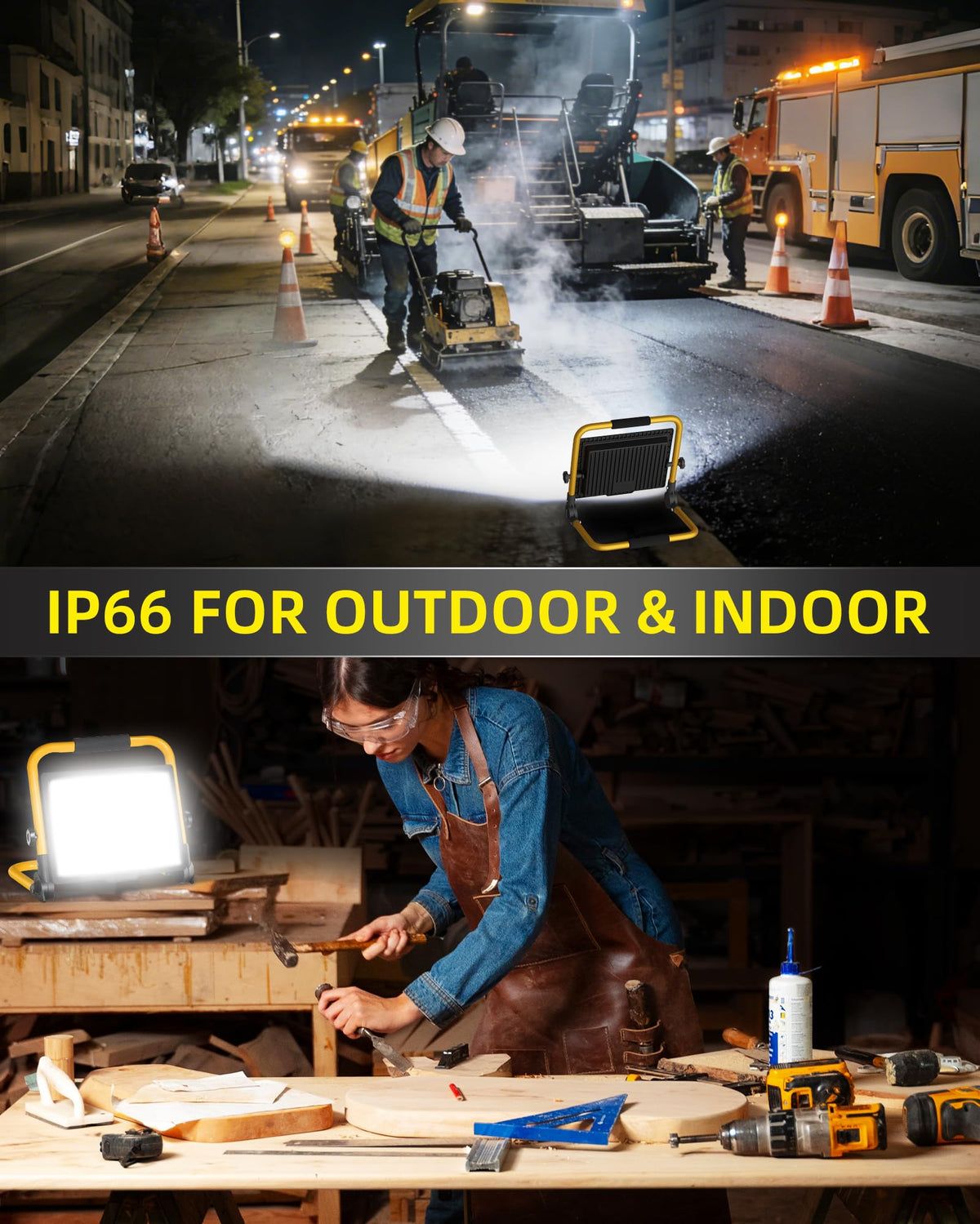 ISUERFY versatile lighting for construction, workshop, and garage tasks