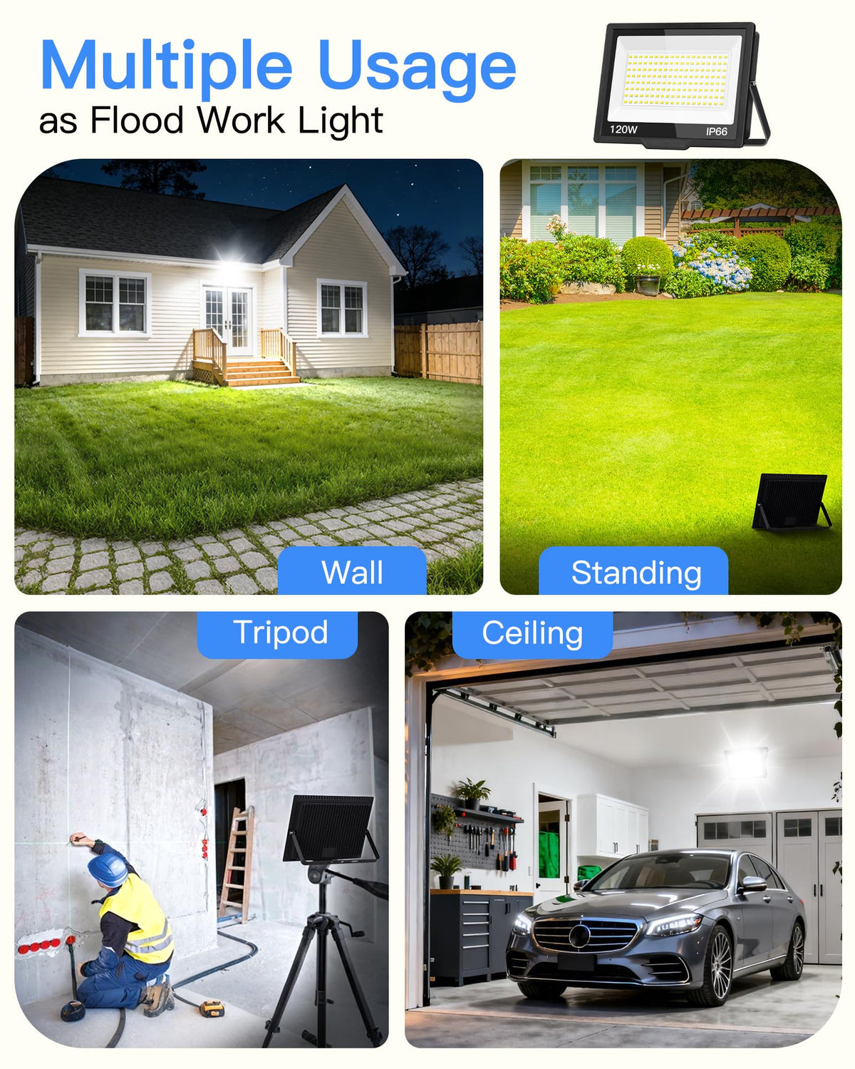 ISUERFY 14400 lumens deliver high brightness for large spaces