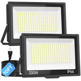 ISUERFY 200W flood light front view for wide area illumination