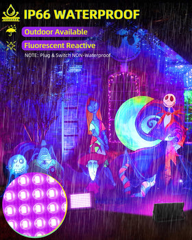 ISUERFY black light flood light with switch for easy on/off control
