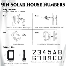 ISUNMEA 9-inch LED house number light provides visible nighttime address.
