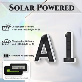 ISUNMEA outdoor address sign with solar power and warm LED glow for easy identification.