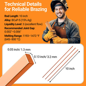 Iswanta brazing rod for HVAC repair with deep penetration